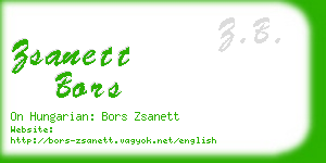 zsanett bors business card